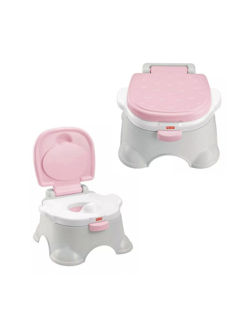 Bacinica Trono Rosa 3 En 1 de Fisher Price  de Mattel -0