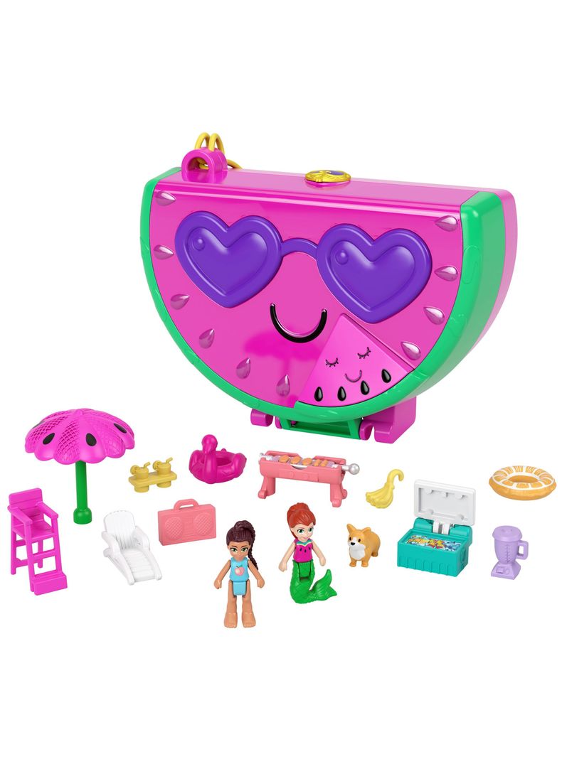 Polly Pocket - Watermelon Pool Party Compact - Mattel-1