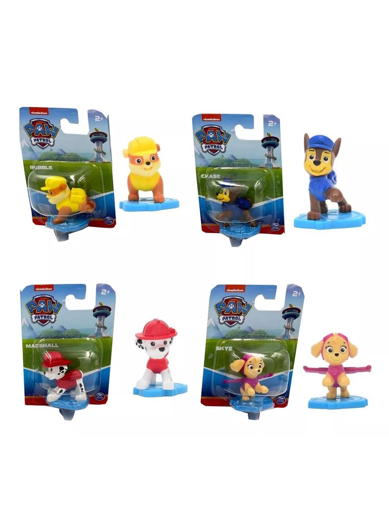 Spin Master Paw Patrol Set 4 Figuras Chase Marshal Skye y Rubble -0