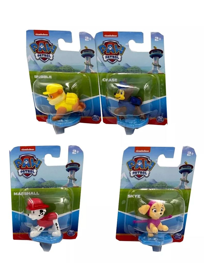 Spin Master Paw Patrol Set 4 Figuras Chase Marshal Skye y Rubble -2