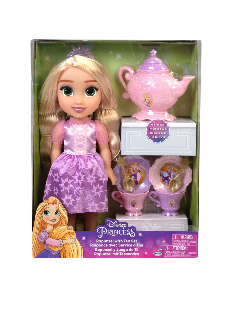 Muñeca Princesa Disney Rapunzel y Juego De Té de Jakks-2