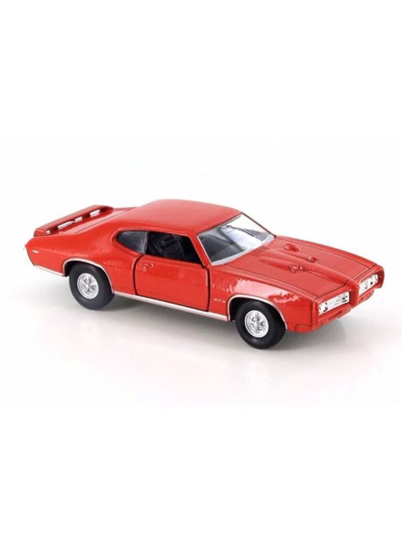 Auto De Colección 1969 Pontiac Gto Rojo 1:36 Rojo Welly-0