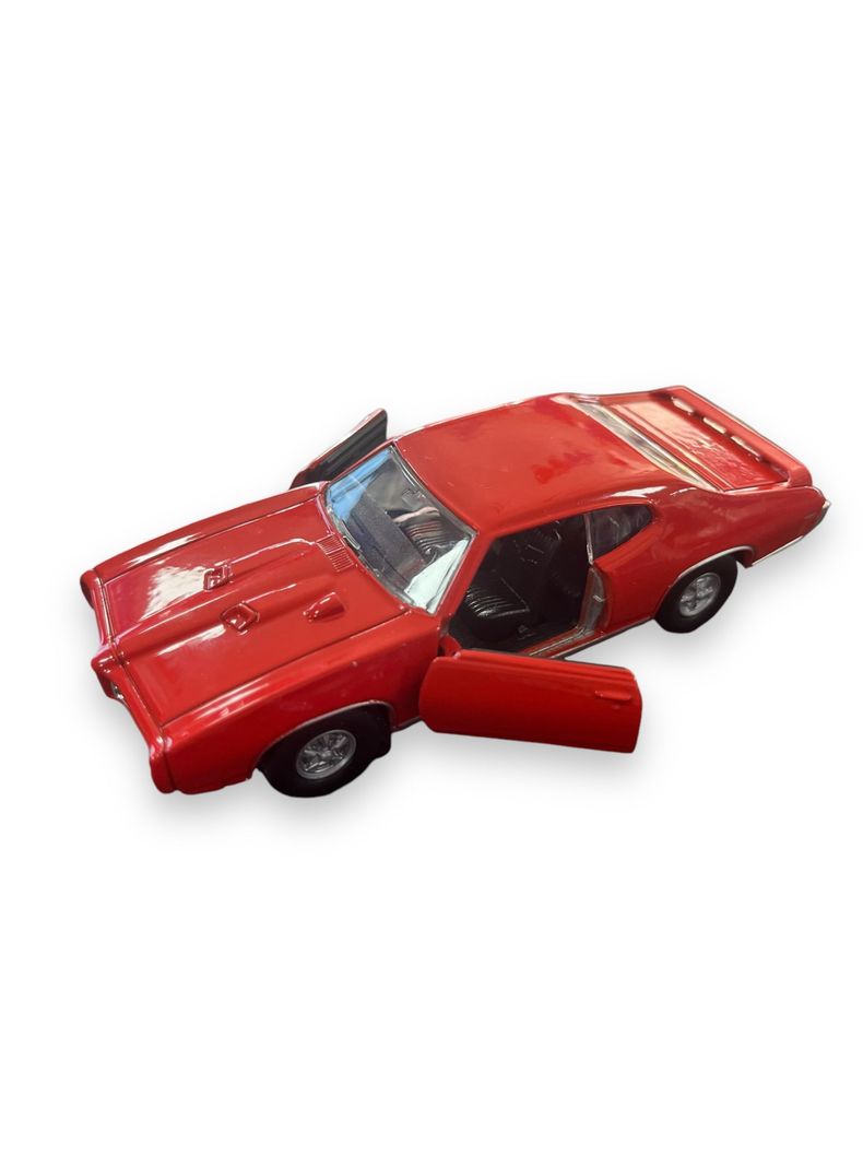 Auto De Colección 1969 Pontiac Gto Rojo 1:36 Rojo Welly-3