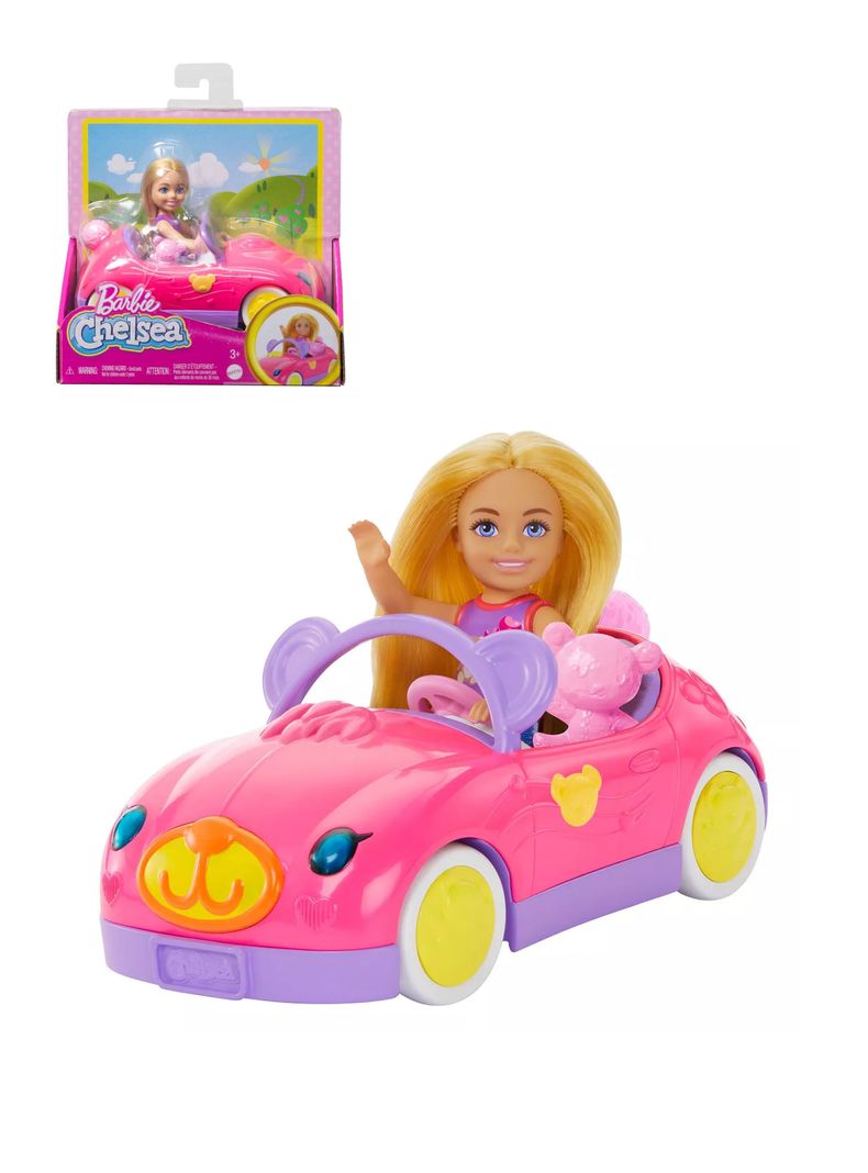 Barbie Set De Juego Chelsea Muñeca Y Auto De Osito de Mattel-0