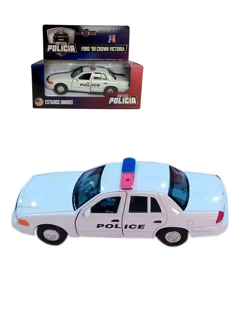 Auto De Colección Ford 99 Crown Victoria Policía de Eeuu Escala 1:38 Welly-0