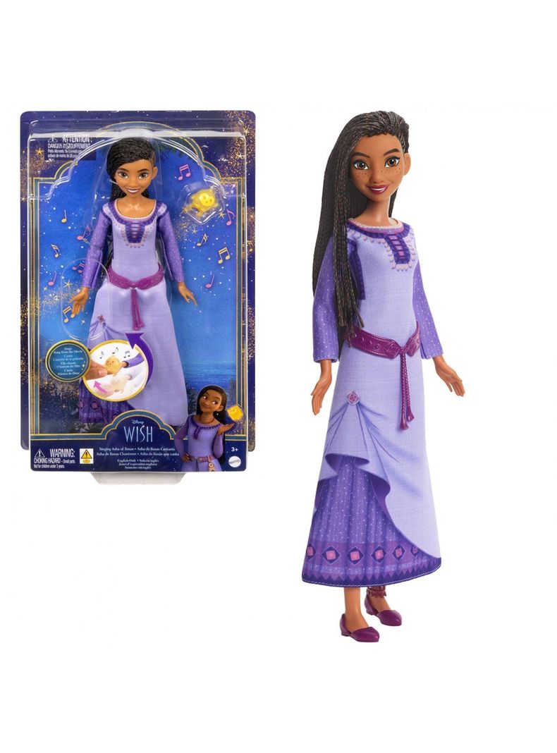 Muñeca Asha Música Mágica de la Película Wish de Disney de Mattel-0
