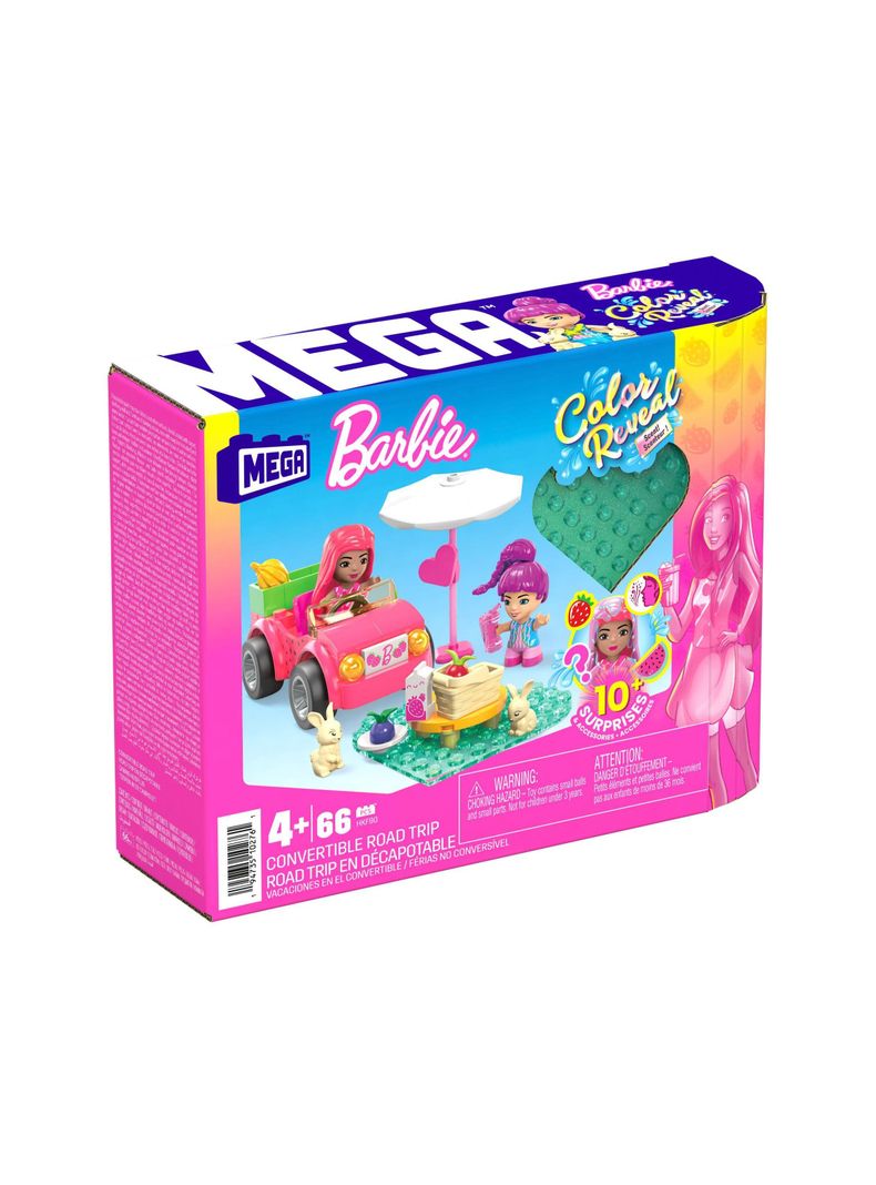 Bloques de Construcción Barbie Juguete De Construcción Paseo En Convertible de Mega Bloks-3