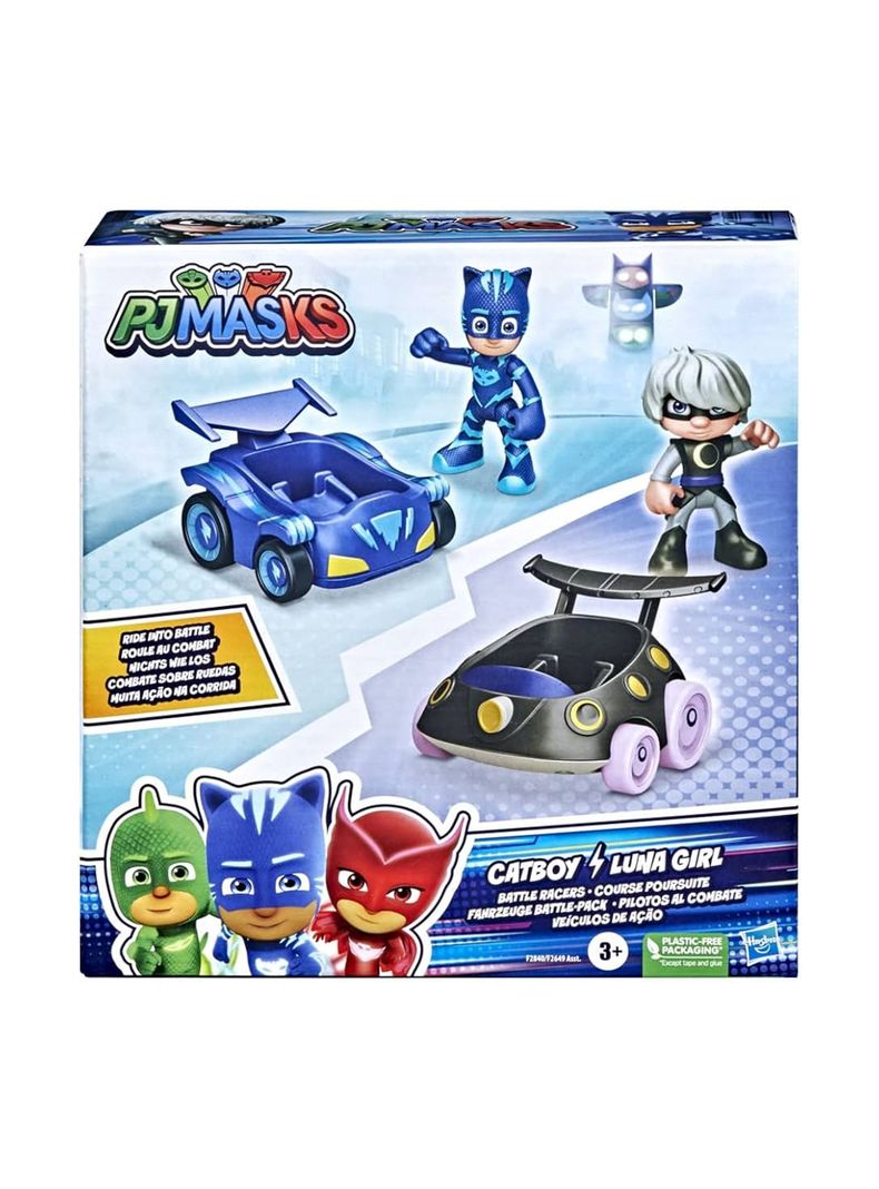 Figura Catboy y Luna Girl Pj Mask Battle Racers de Hasbro-2