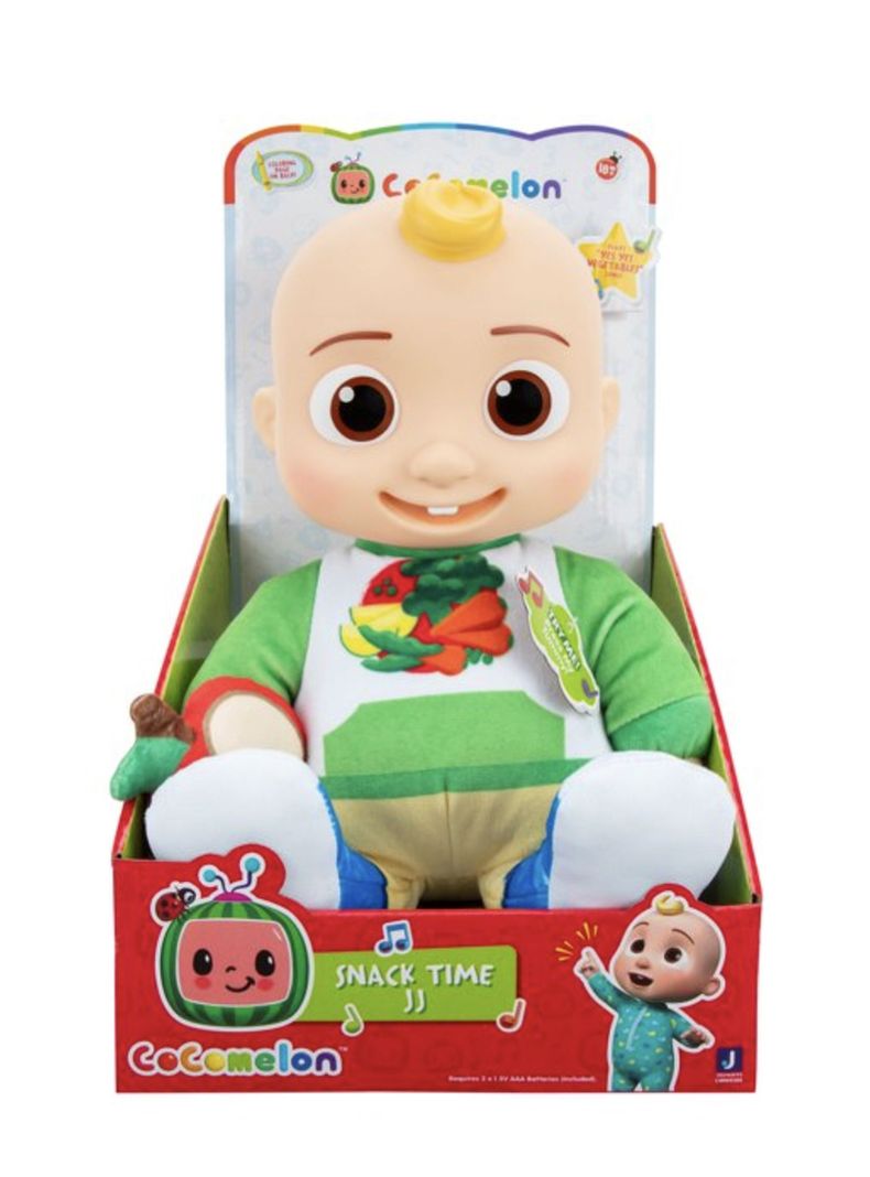 Cocomelon Jj Peluche Musical Snack Time Muñeco Con Sonido Color Verde-1