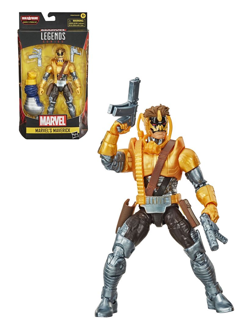 Figura de Acción Maverick Marvel Legends Series Baf Strong Guy de Hasbro-0