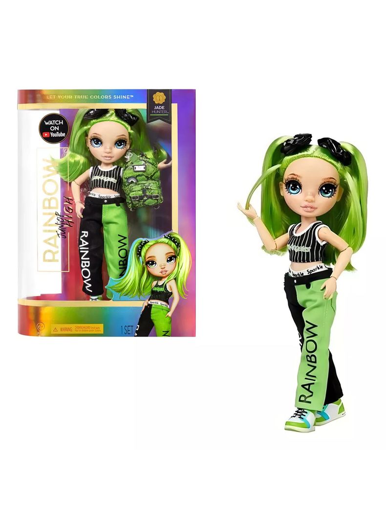 Muñeca Jade Hunter Rainbow Junior High Fashion Doll-0