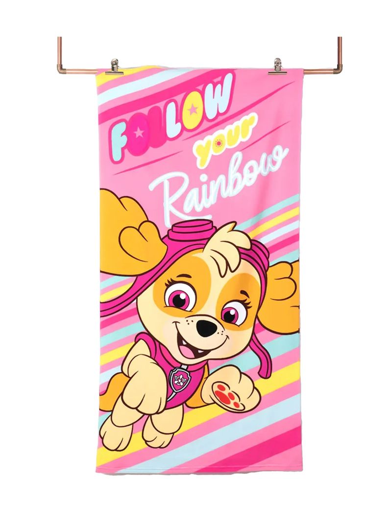 Toalla De Playa con Bolso Paw Patrol Skye Follow You Rainbow de Nickelodeon-0