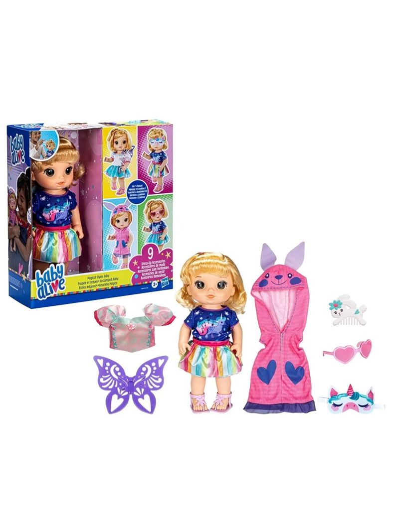 Muñeca Baby Alive Estilo Mágico 30 Cm Pelo Rubio de Hasbro-0