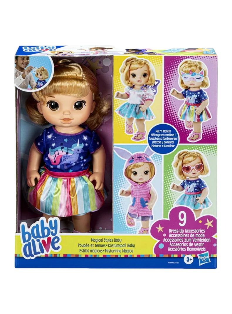 Muñeca Baby Alive Estilo Mágico 30 Cm Pelo Rubio de Hasbro-4
