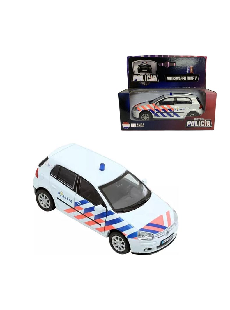 Vehículo de Colección Volkswagen Golf V Policía de Holanda Escala 1:38 de Welly-0