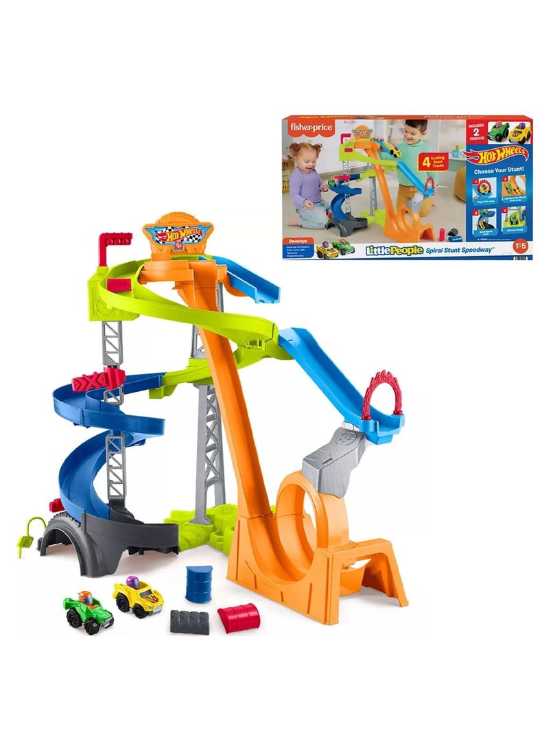 Pista Hot Wheels Para Bebés Little People de Mattel-0
