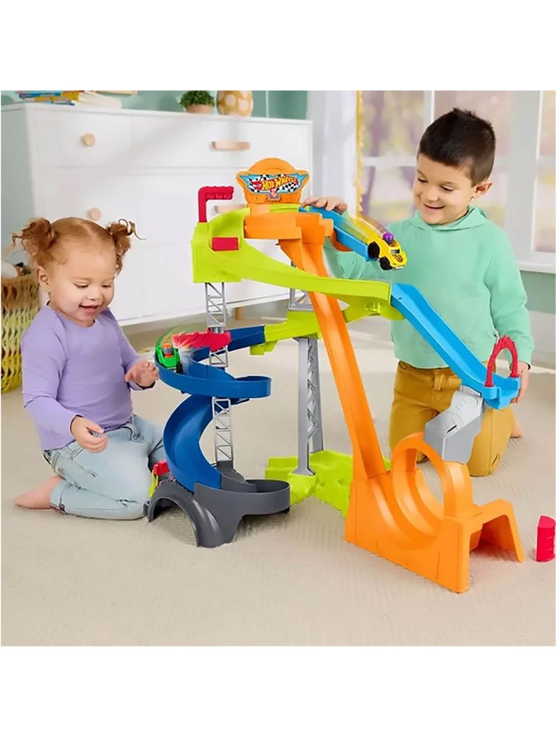 Pista Hot Wheels Para Bebés Little People de Mattel-2