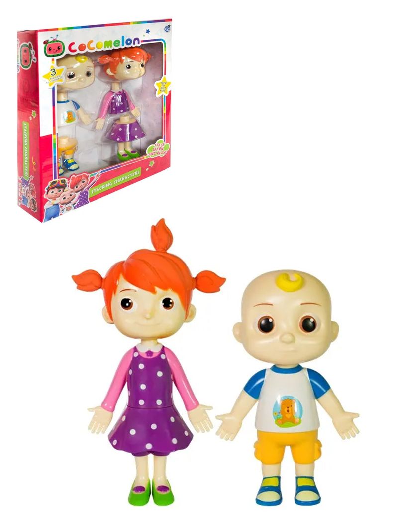 Pack 2 Figuras Apila Personajes de Cocomelon de Intek-0