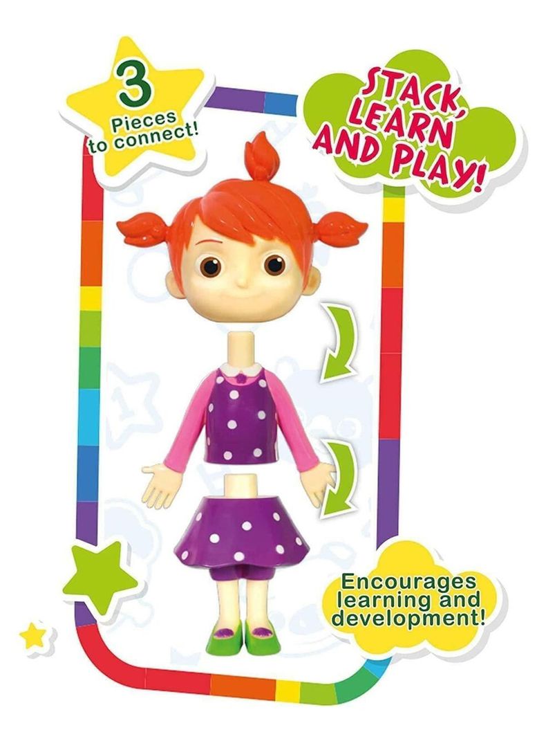 Pack 2 Figuras Apila Personajes de Cocomelon de Intek-2
