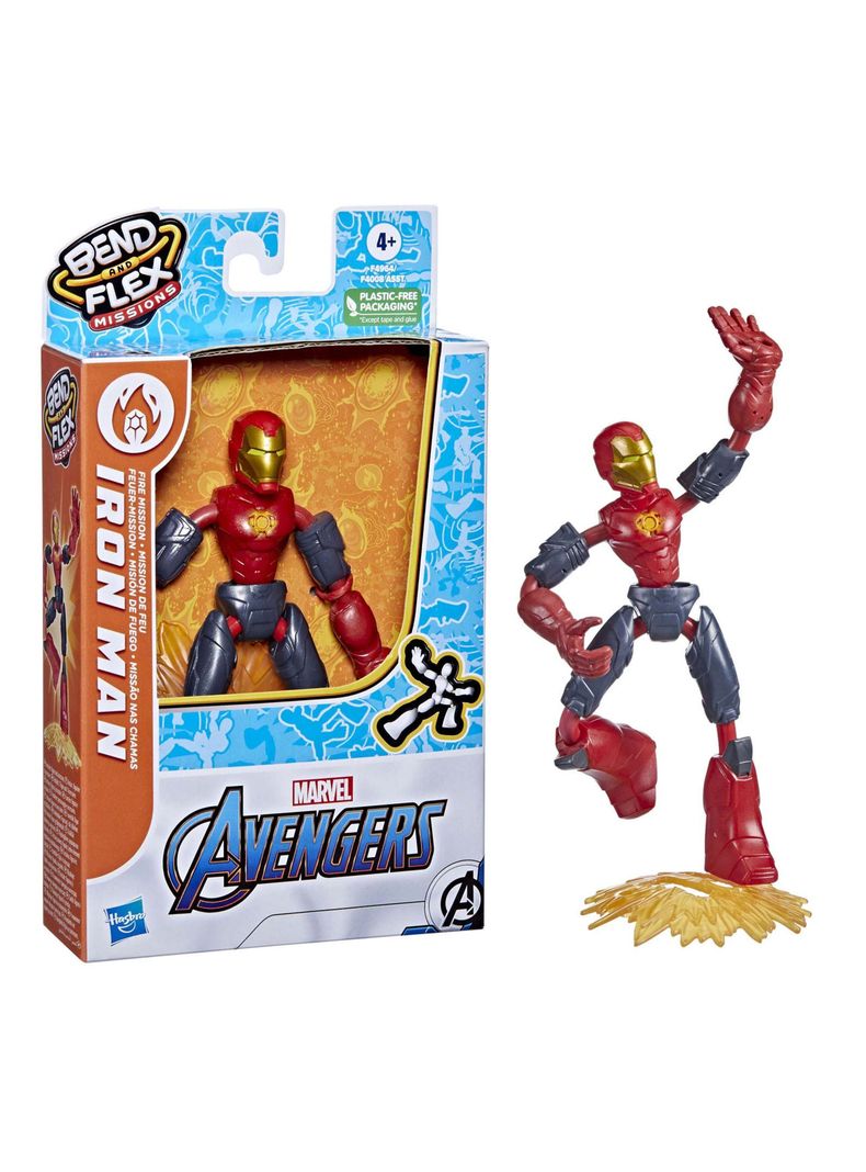 Figura Ironman Missions Marvel Bend And Flex de Hasbro-0