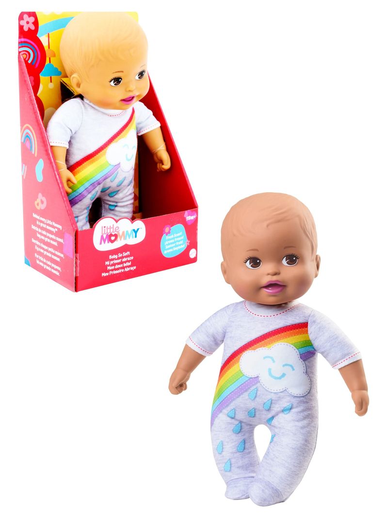 Muñeca Little Mommy Mi Primer Abrazo Arcoíris de Mattel-0