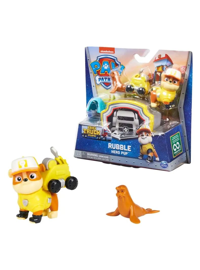 Figura Rubble Big Truck Pups Hero Pup Paw Patrol de Spin Master-0