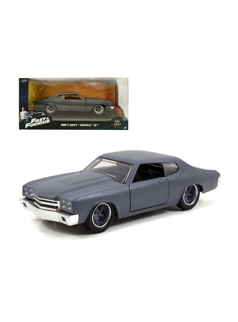 Vehículo Dom's Chevy Chevelle Ss Gris Rapido Y Furioso Escala 1:32 de Jada-0