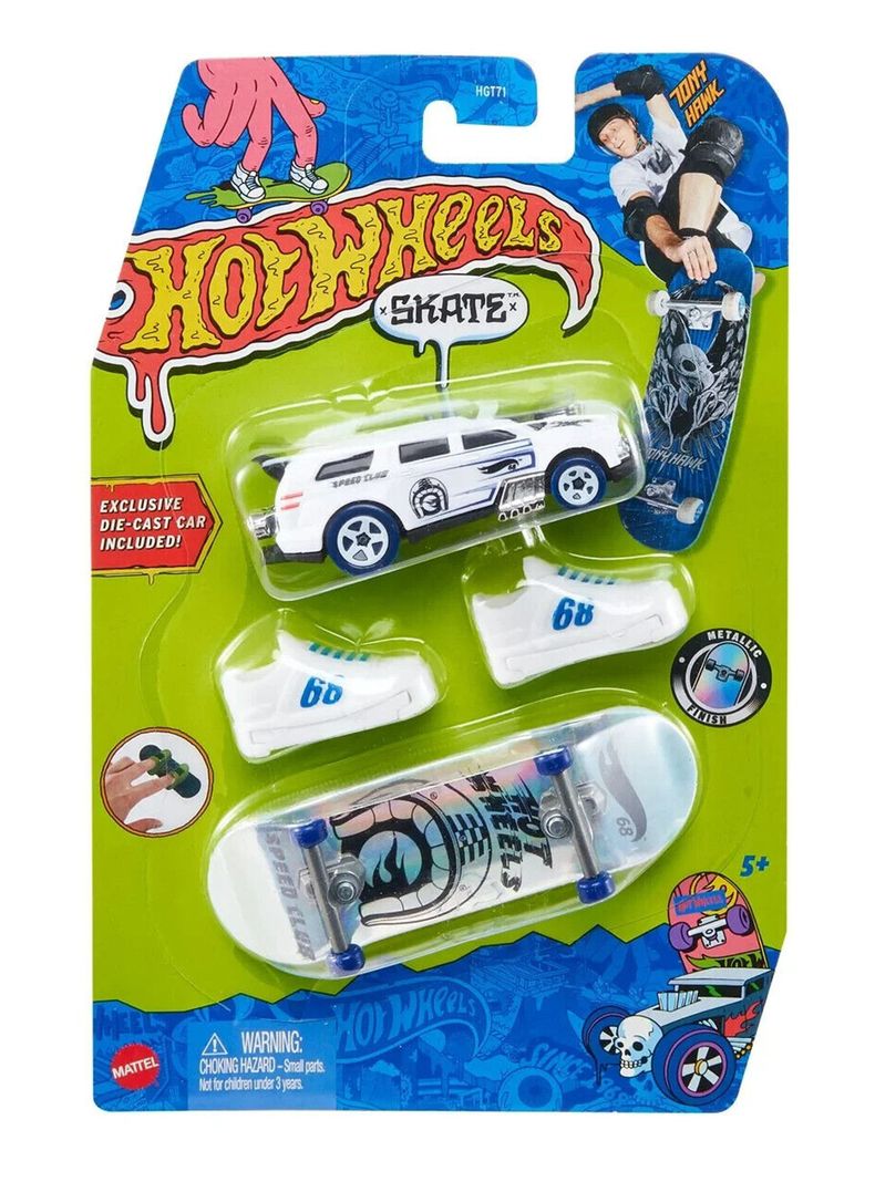 Hot Wheels Skate Speed Shredder Metallic Finger Skate Board-1