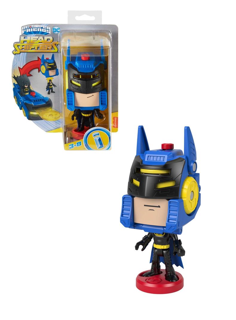 Figura De Acción Head Shifters Batman & Batimóvil de Imaginext*-0