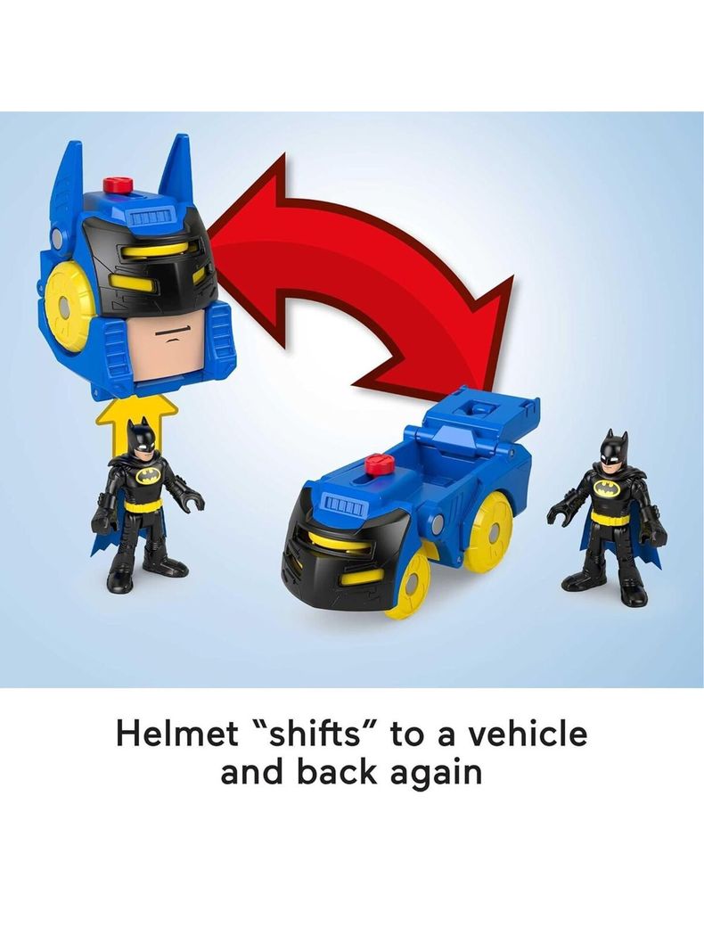 Figura De Acción Head Shifters Batman & Batimóvil de Imaginext*-5