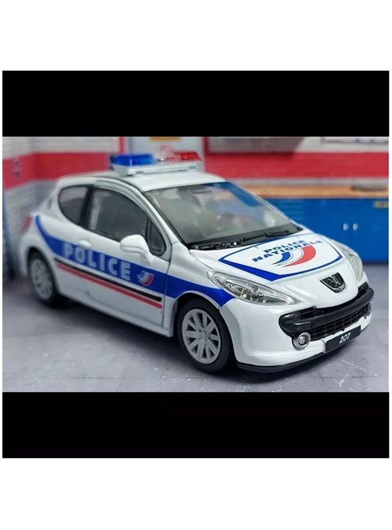 Auto De Colección Policía Peugeot 207 Francia 1:36 Welly-3
