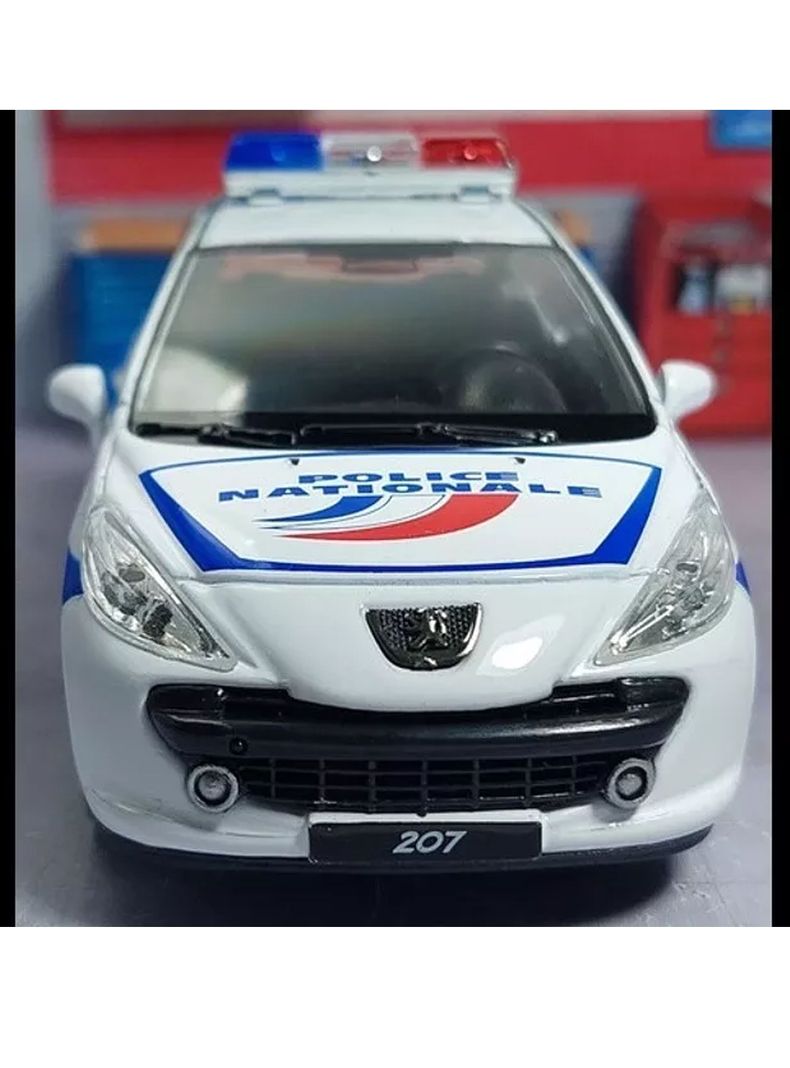 Auto De Colección Policía Peugeot 207 Francia 1:36 Welly-4