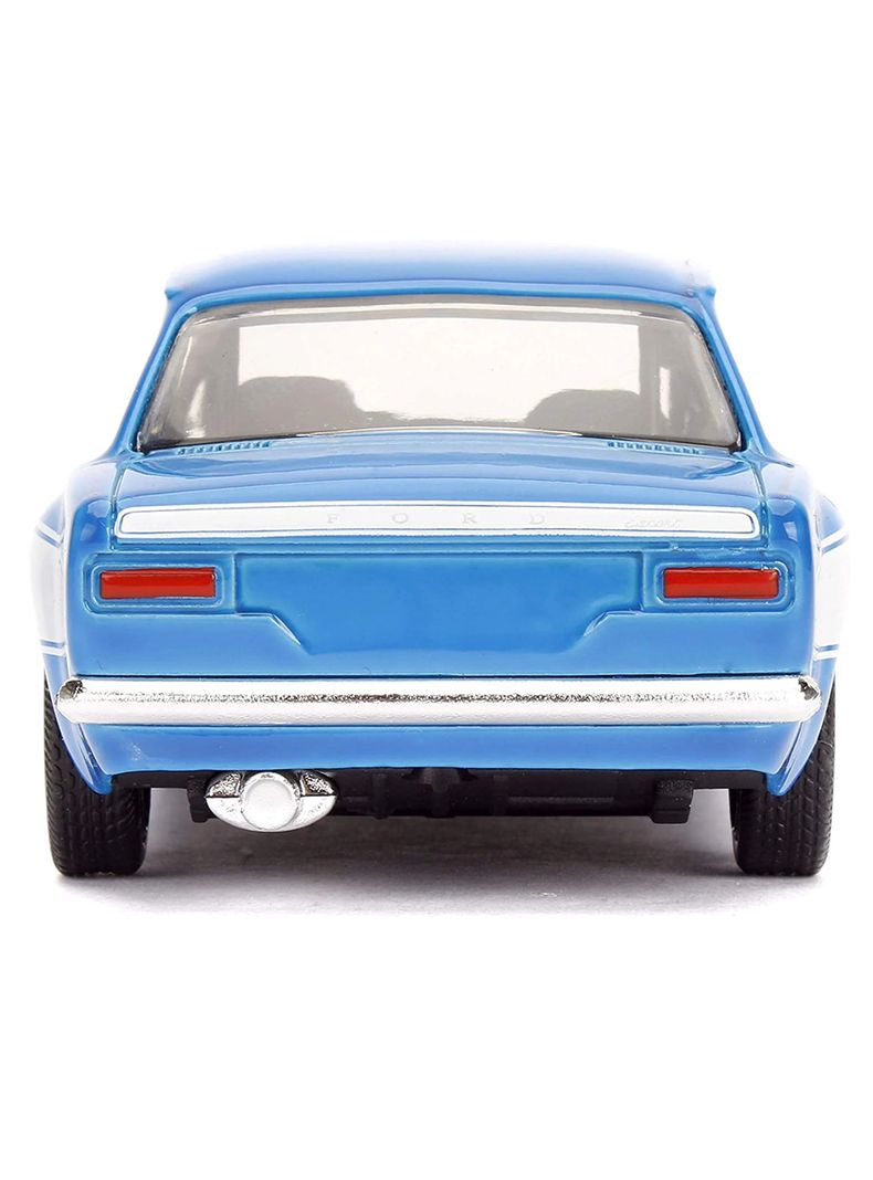 Vehículo Brian Ford Scort 1970 Azul Rápido Y Furioso Escala 1:32 de Jada-3
