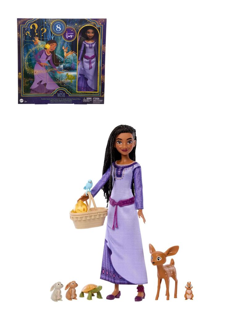 Set De Animales Del Bosque Sorpresa De Rosa Película Wish de Disney de Mattel-0
