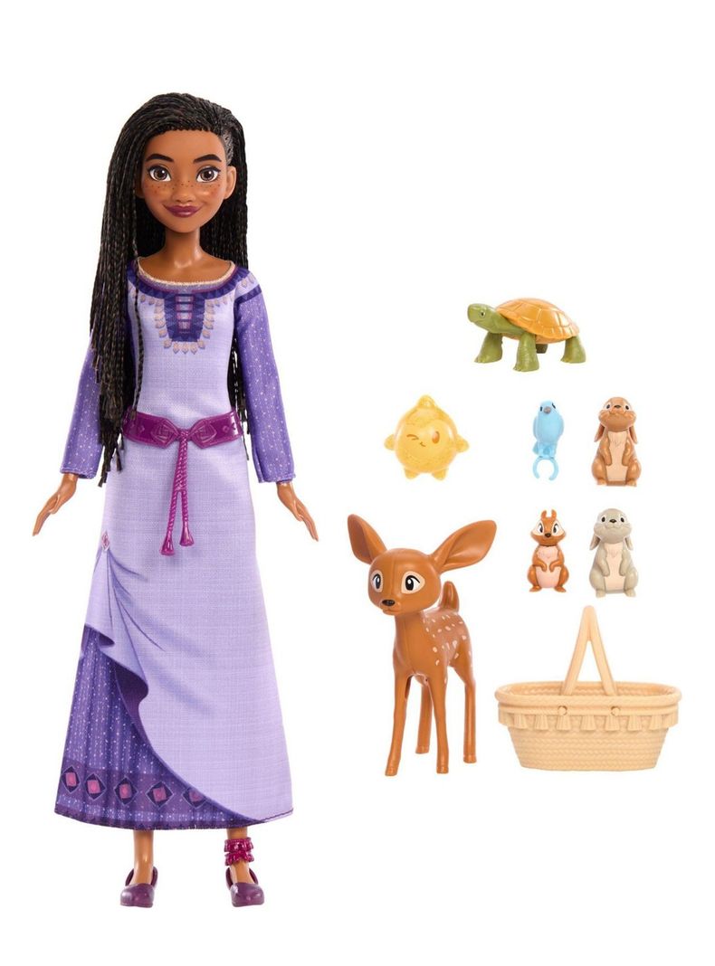 Set De Animales Del Bosque Sorpresa De Rosa Película Wish de Disney de Mattel-1