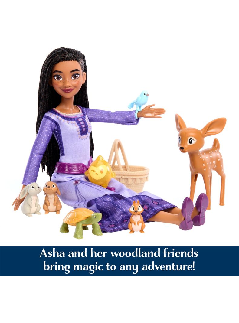 Set De Animales Del Bosque Sorpresa De Rosa Película Wish de Disney de Mattel-2