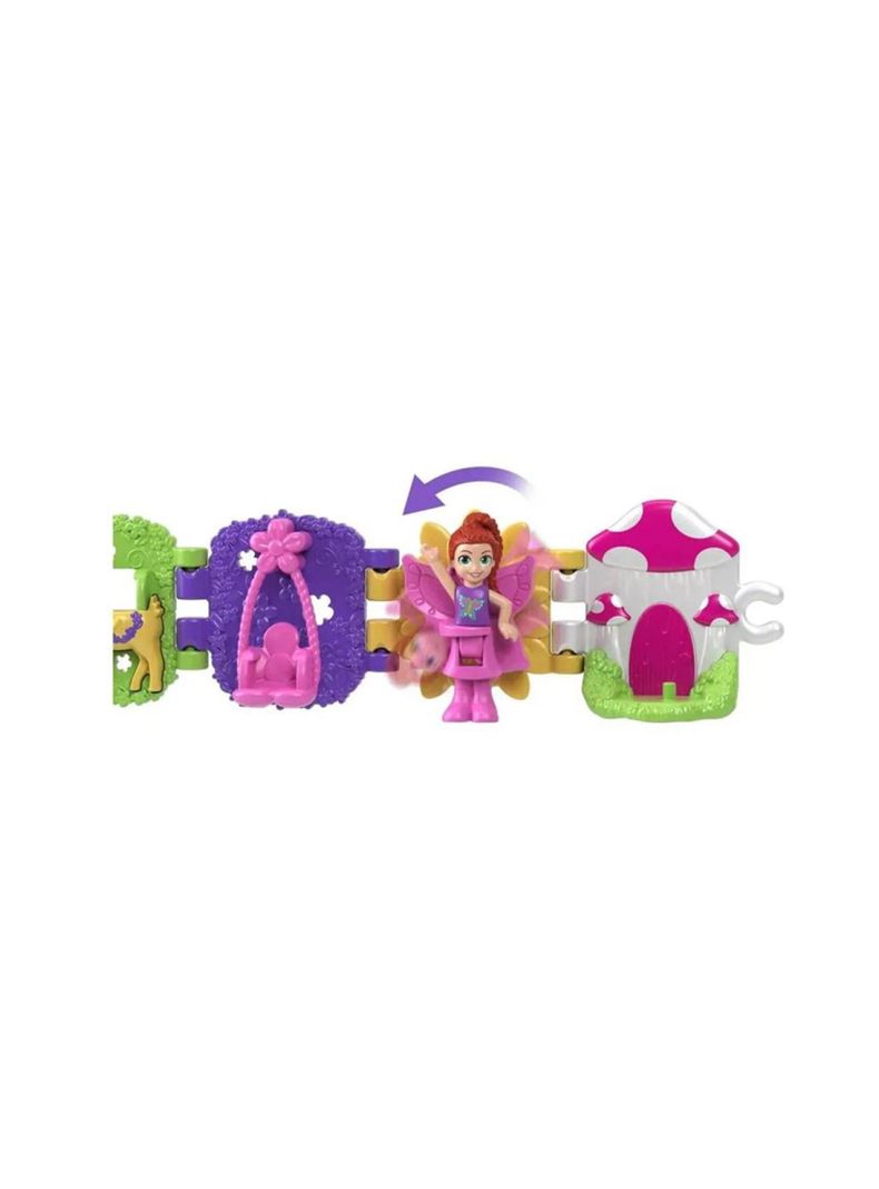 Muñeca Polly Pocket Set De Juego Brazalete De Tesoros Hada Mágica de Mattel-1