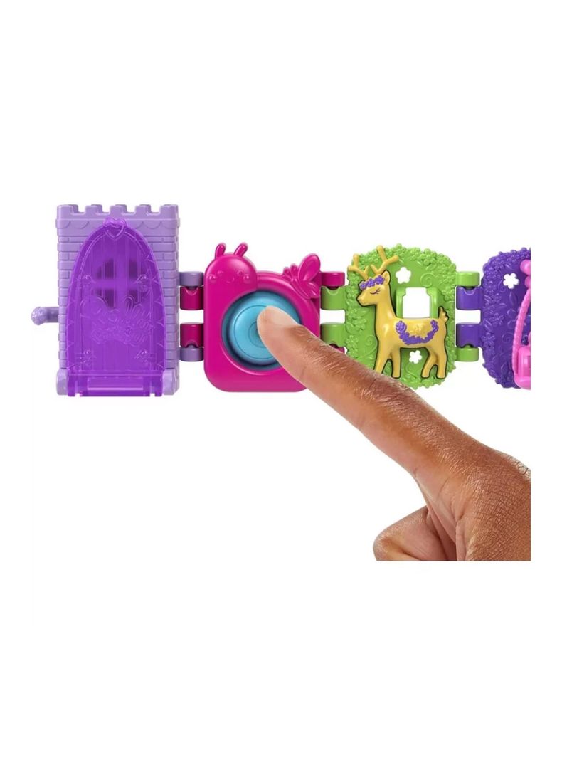 Muñeca Polly Pocket Set De Juego Brazalete De Tesoros Hada Mágica de Mattel-4