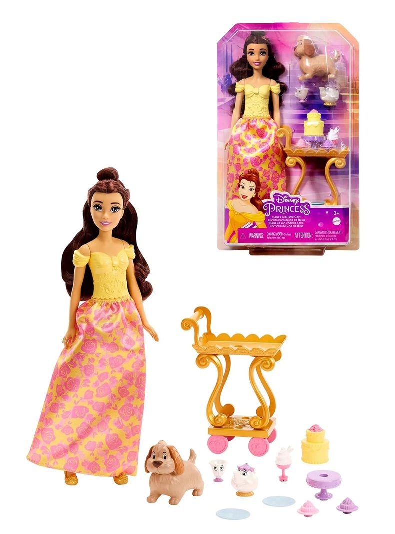 Muñeca Carrito Hora Del Té De Bella Disney Princess de Mattel-0