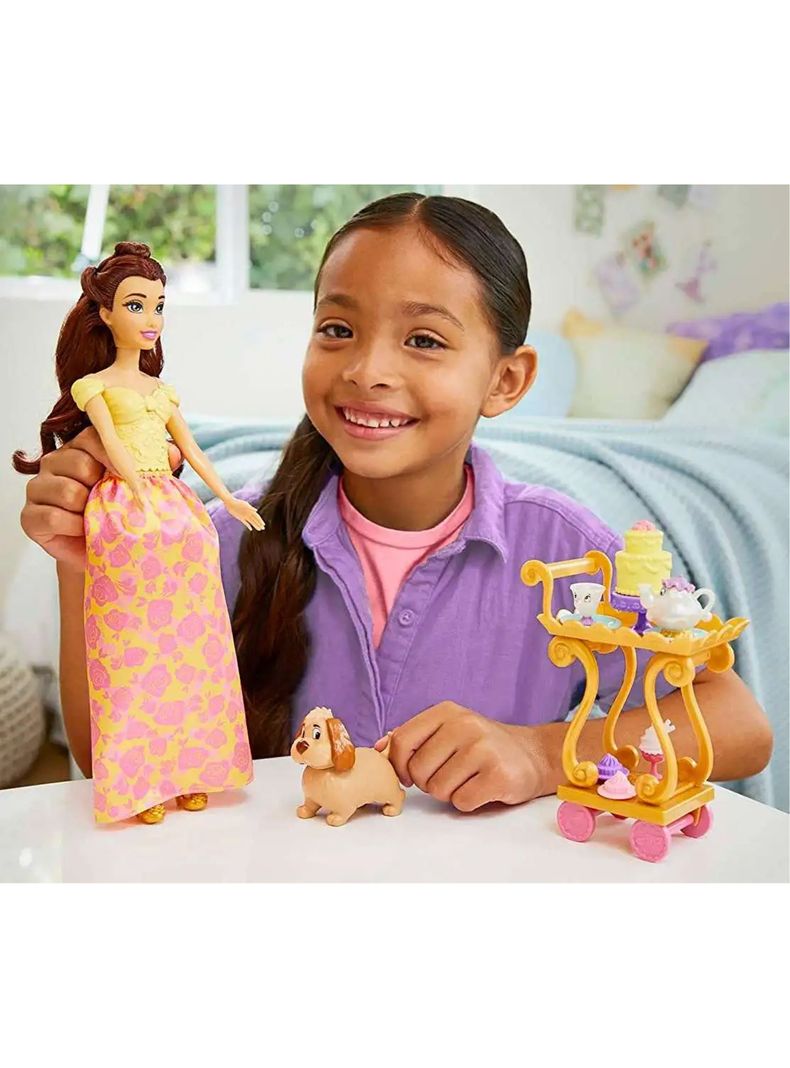 Muñeca Carrito Hora Del Té De Bella Disney Princess de Mattel-2
