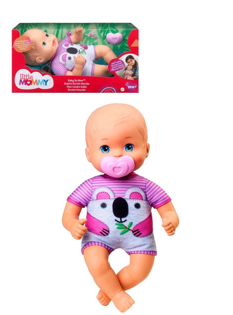 Muñeca Little Mommy Bebita Recién Nacida Traje Koala Mattel-0