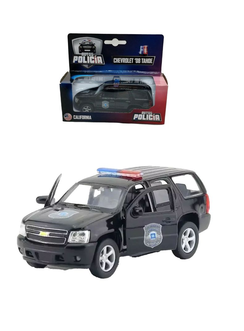 Auto De Colección Policía Chevrolet 08 Tahoe California Eeuu Escala 1:36 de Welly-0