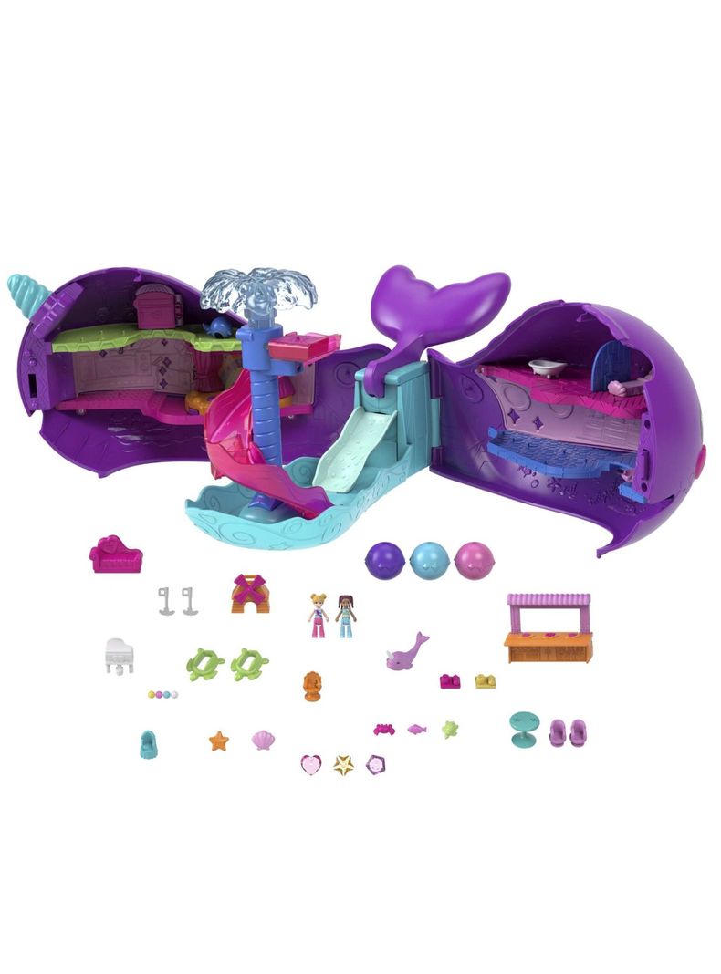 Muñeca Y Barco Narval Polly Pocket Magic Bay Mattel-1