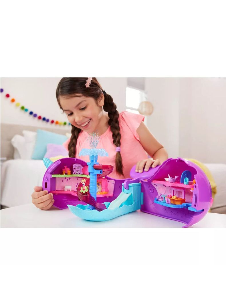 Muñeca Y Barco Narval Polly Pocket Magic Bay Mattel-5