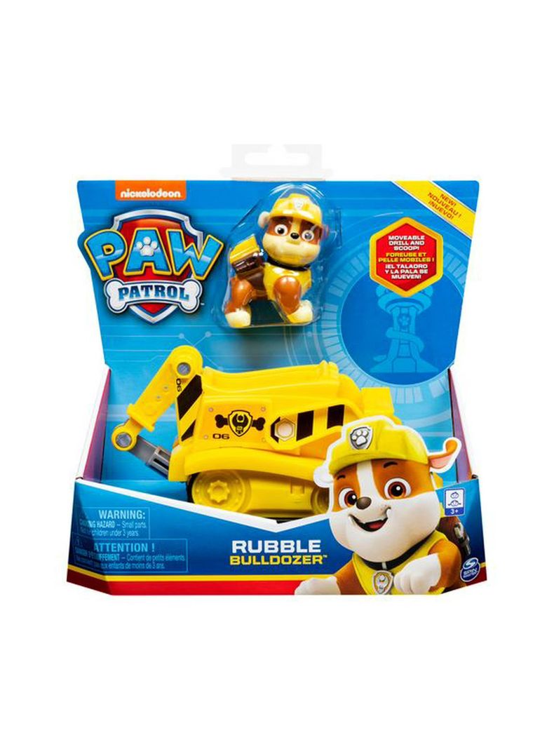 Figura Rubble Bulldozer Y Vehículo De Acción Paw Patrol de Spin Master-2