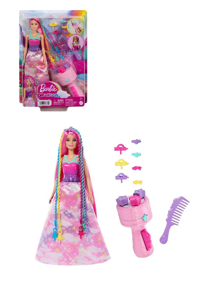 Barbie Fantasía Muñeca Trenzas Mágicas de Mattel-0