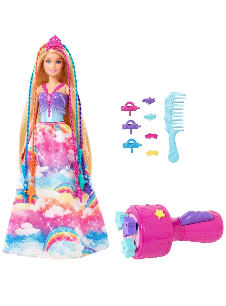 Barbie Fantasía Muñeca Trenzas Mágicas de Mattel-3