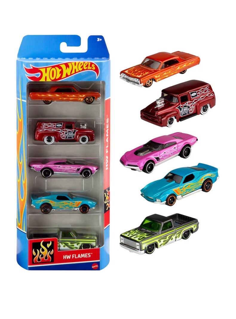 Pack de 5 Vehículos Hot Wheels Variedades Sorpresa de Mattel-0
