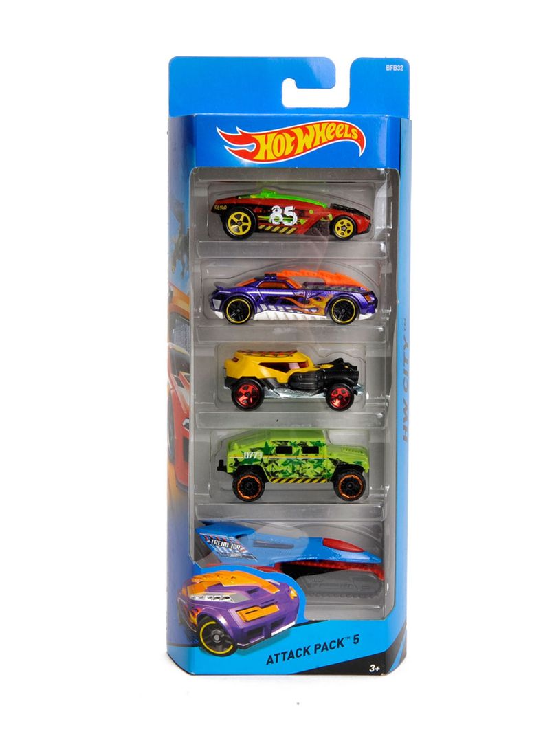 Pack de 5 Vehículos Hot Wheels Variedades Sorpresa de Mattel-1