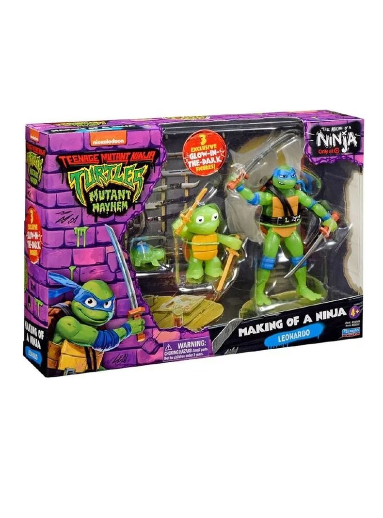 Figura de Acción Leonardo de Tortugas Ninjas Mutantes Edición Formación de un Ninja de Nickelodeon-3